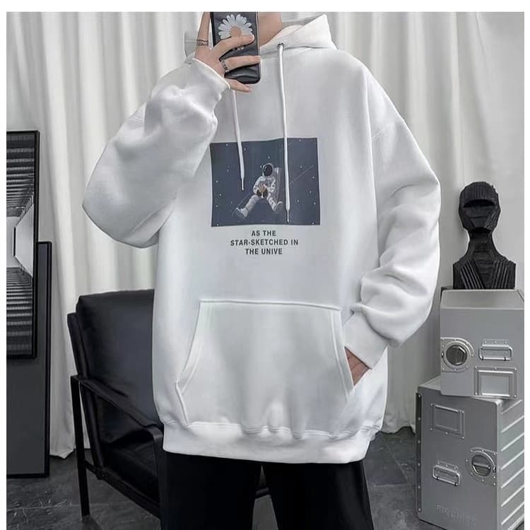 TS MEN เสื้อแขนยาวมีฮู้ด เสื้อกันหนาวมีฮู้ด ผ้าสำลี ผ้าหนาดีใส่สบาย รุ่น0099 รูปที่ 7