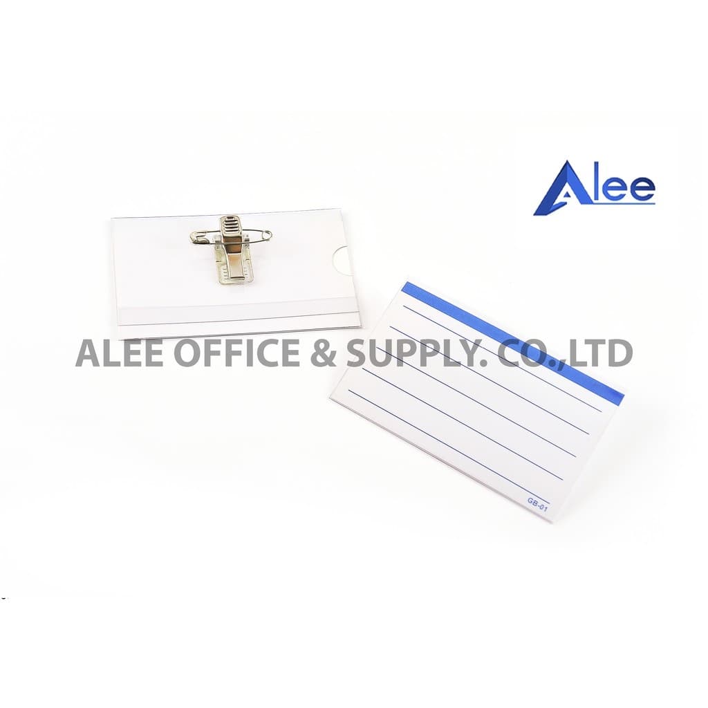 Alee ป้ายชื่อติดหน้าอก พร้อมเข็มกลัดและคลิปหนีบ รุ่น GB-01 1 ชิ้น รูปที่ 3