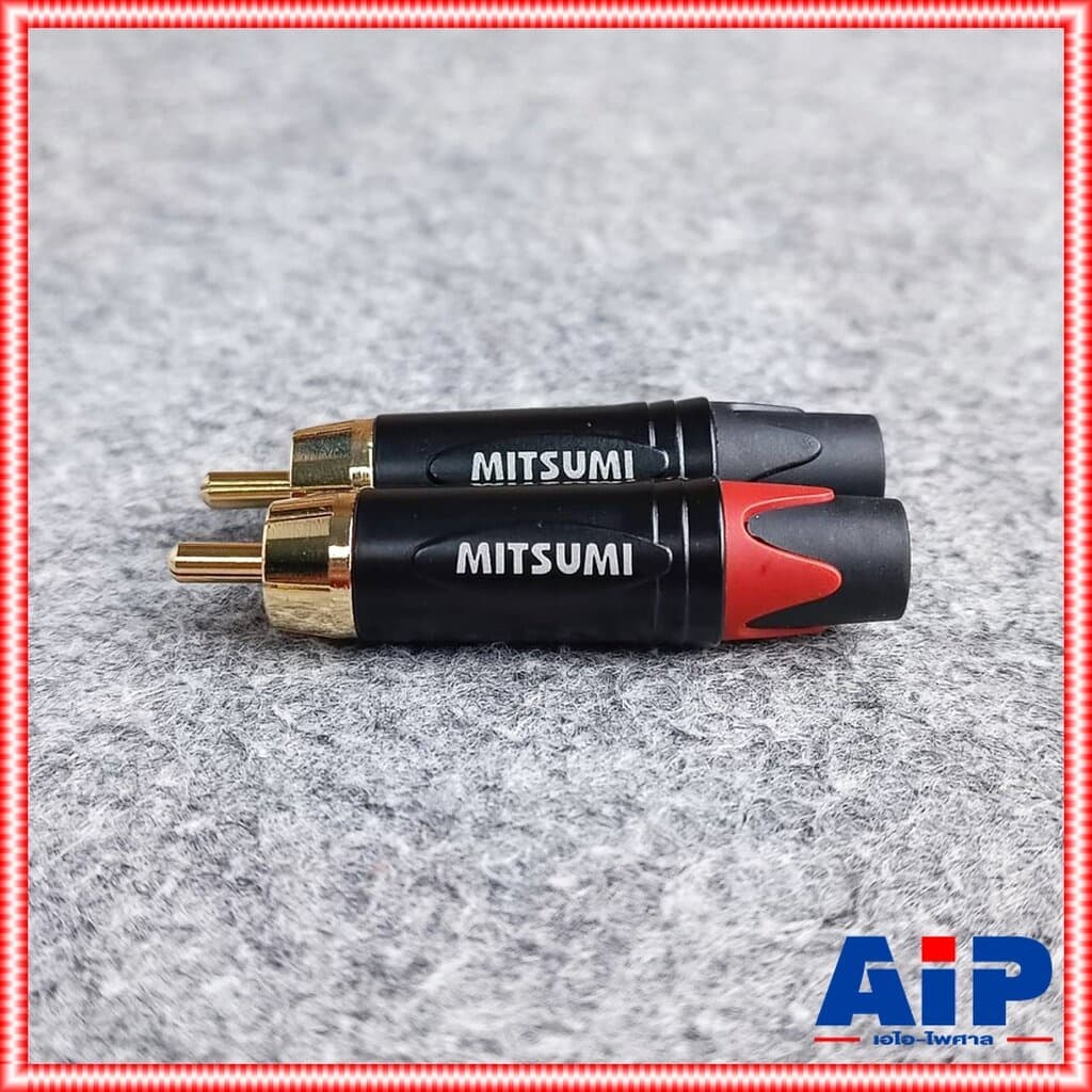 1คู่ MITSUMI 911R43EX RCA สีดำ + สีแดง ขั้วทอง ปลั๊ก RCA ตัวผู้ แจ็คอาร์ซีเอตัวผู้ ปลั๊ก RCA สำหรับเข้าสาย ต่อ สายสัญ... รูปที่ 3