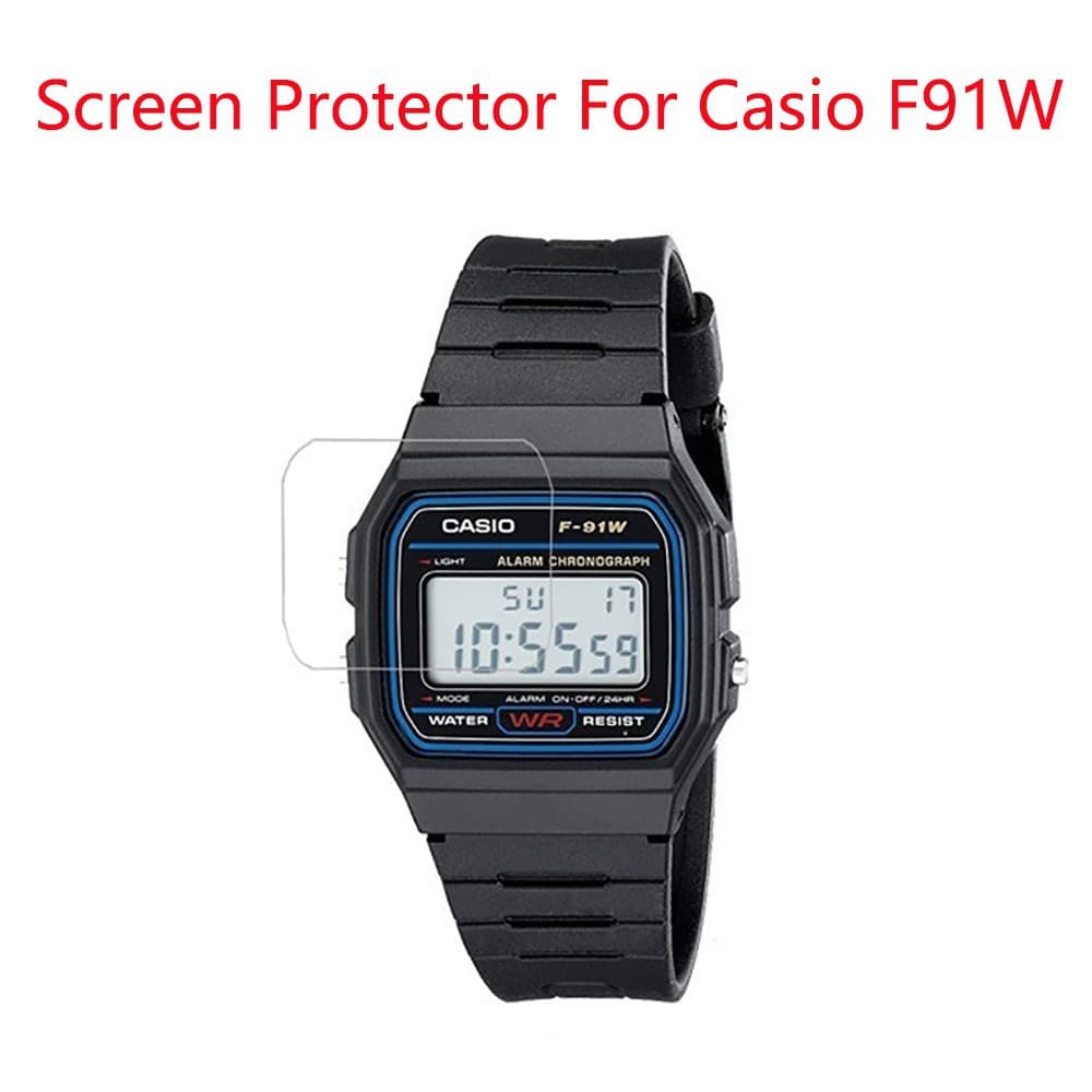 ป้องกันหน้าจอสําหรับ Casio F-91W F91W ฟิล์มการ์ดความละเอียดสูง Anti-shock นาฬิกาอุปกรณ์เสริม Nano PET ระเบิด