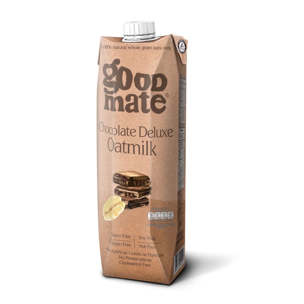 Goodmate Chocolate Deluxe Oat Milk กู๊ดเมท นมโอ๊ต สูตรช็อกโกแลตดีลักซ์ ขนาด 1000 มล. รูปที่ 2