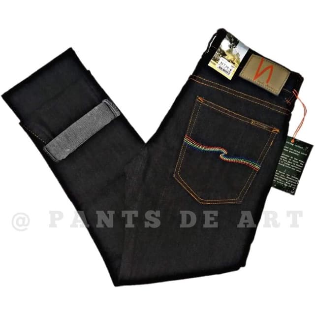 PANTSDEART ยีนส์ชายขาเดฟ Slimfit ผ้ายืด สีดำมิดไนด์ SIZE 28"-38" NT59/6 รูปที่ 3