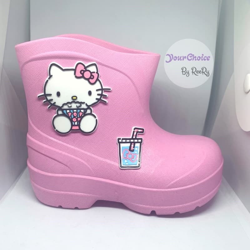 รองเท้าบูทเด็ก Hello Kitty คิตตี้ ลิขสิทธิ์แท้ รองเท้าบู๊ทเด็กผู้หญิง สีพาสเทล กันน้ำ กันฝน KTL483 รูปที่ 2