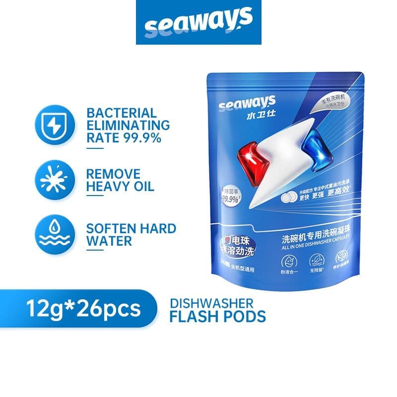 Dishwasher Tablet capsulevortex 26เม็ด 4in1เม็ดน้ำยา​ น้ำยา​ล้างจาน​ชนิดก้อน​​ สำหรับ​เครื่อง​ล้างจาน​ รูปที่ 3