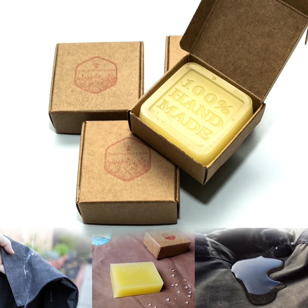 Waterproof WAX แว๊ก กันน้ำ สำหรับผ้าแคนวาส ไนลอน หนัง ใช้กับ เสื้อผ้า กระเป๋า Waxed Fabric รูปที่ 1