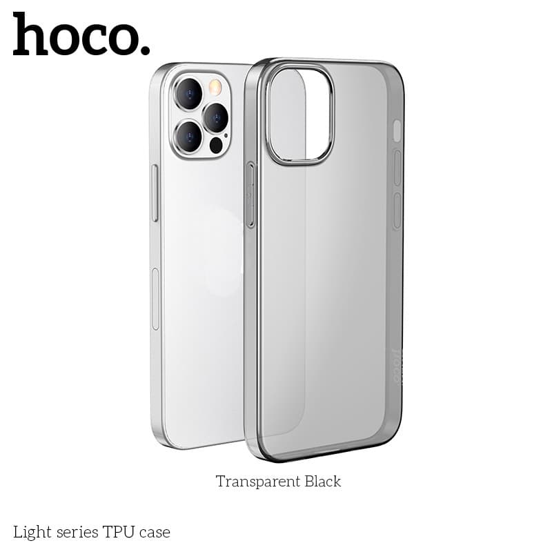 Hoco เคสสีใส สีชา สำหรับไอโฟนทุกรุ่น i15,i15pro max,i13,i13 pro max,i12,i12pro max,i11,11pro max,SE,X,XR,Xs max,7p,8p รูปที่ 2