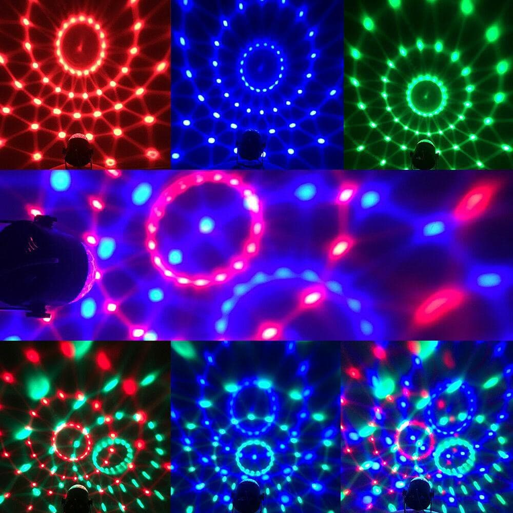 3D ไฟปาร์ตี้ ไฟพาร์ ไฟดิสโก้ ไฟเทค ตามจังหวะเพลง LED Party Light Colorful Disco Stage Lighting แสงบรรยากาศคริสต์มาส รูปที่ 3
