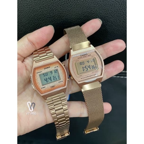 นาฬิกา CASIO vintage Digital Y2K B640WC-5A B650WC-5A B640WMR-5A LA11WR-5A Pink gold Collection รูปที่ 6