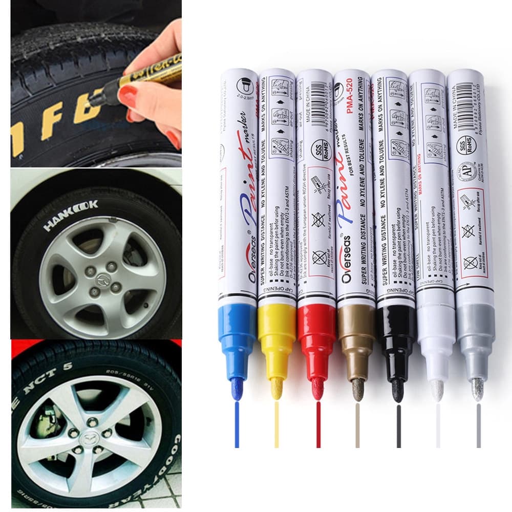 ปากกามาร์กเกอร์ กันน้ำ สำหรับตกแต่งล้อรถยนต์ รูปที่ 1
