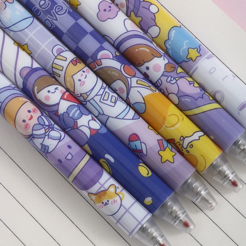 ปากกาลูกลื่น หมึกเจล แบบกด ลายการ์ตูนญี่ปุ่น 0.5มม. หมึกสีดำ/น้ำเงิน ปากกาน่ารัก เลือกแบบได้ รูปที่ 3