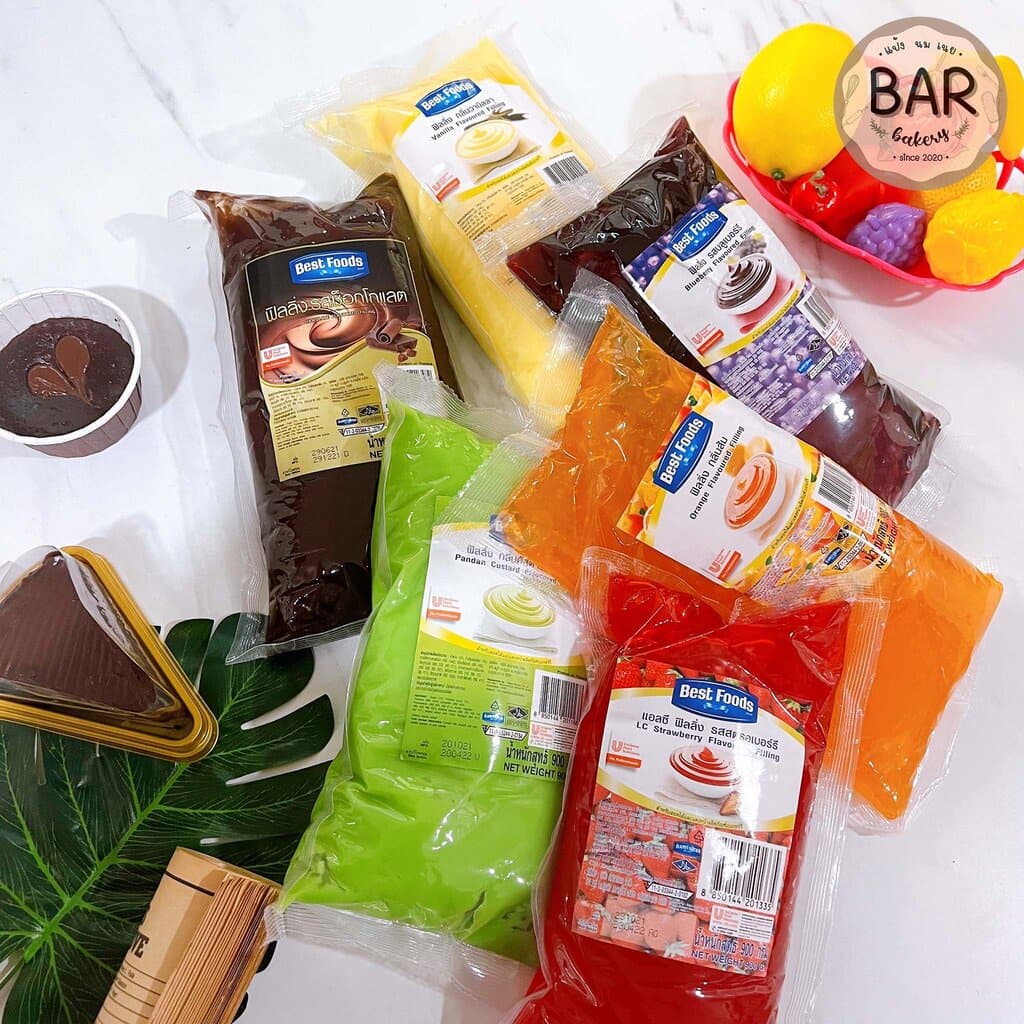 ฟิลลิ่งเบทส์ฟู้ดส์ 900g. สำหรับสอดไส้และแต่งหน้าเบเกอรี่ แยมทาขนมปัง Flavoured Filling BF รูปที่ 3