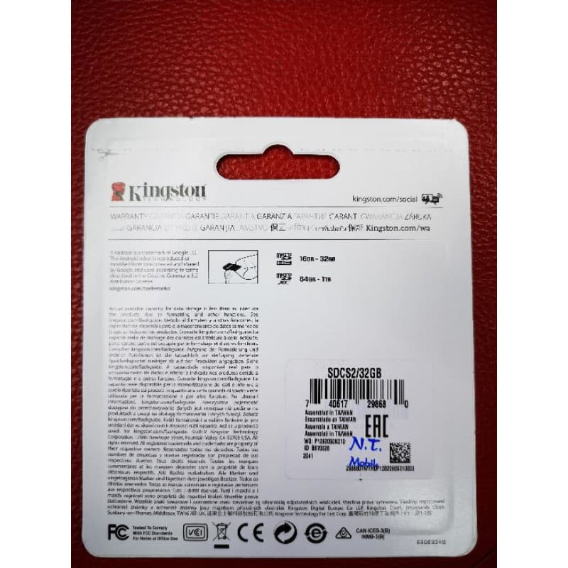 32GB-256GB Kingston เมมโมรี่การ์ดคิงส์ตัน​ CLASS10 micro SD card กล้องติดรถ เมมกล้องวงจรปิด รูปที่ 4