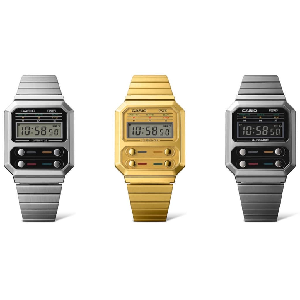 Casio Vintage นาฬิกาข้อมือผู้ชาย/ผู้หญิง รุ่น A100WE A100 A100WEGG แท้ประกันศูนย์ไทย 1 ปี รูปที่ 2