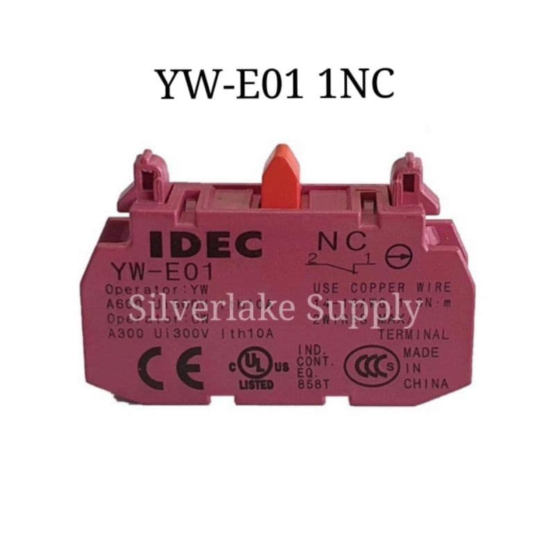 คอนแทคบล็อค YW-E01 1NC / YW-E10 1NO / YW-EW02 2NC / YW-EW11 1N0+1NC / YW-EW20 2NO-IDEC รูปที่ 2