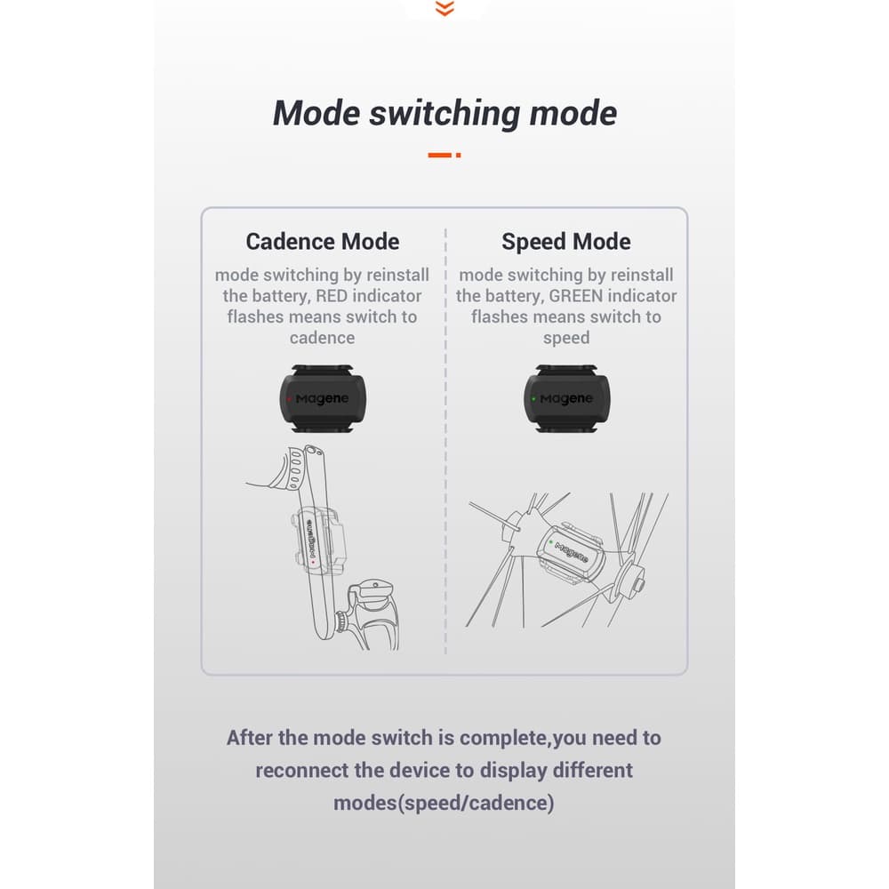 Magene S3+ ความเร็ว cadence Sensor บลูทูธมด Dual Sensor ใช้งานร่วมกับ Wahoo Onelap Zwift รูปที่ 6