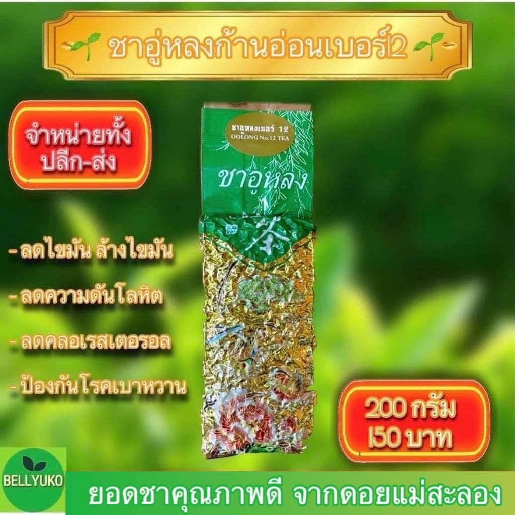 ชาอู่หลงก้านอ่อนเบอร์ 12 ยอดชา จากดอยแม่สะลอง รูปที่ 1