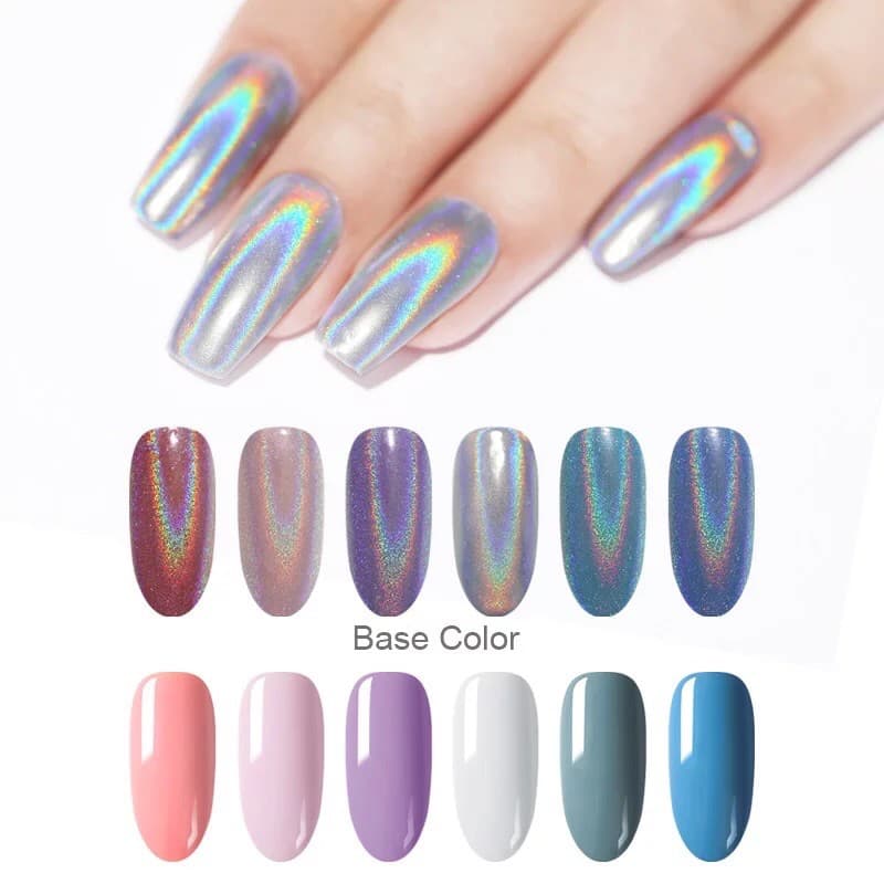 ‼ผงขัดเล็บ ผงโฮโลแกรม ผงขัดสีรุ้ง Nail Powder รูปที่ 2