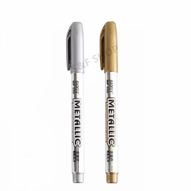 ปากกามาร์คเกอร์ รุ่น550 หัว 1.5mm สีเมทัลลิคทองและเงิน สำหรับงาน DIY #pen #maekerpen รูปที่ 1