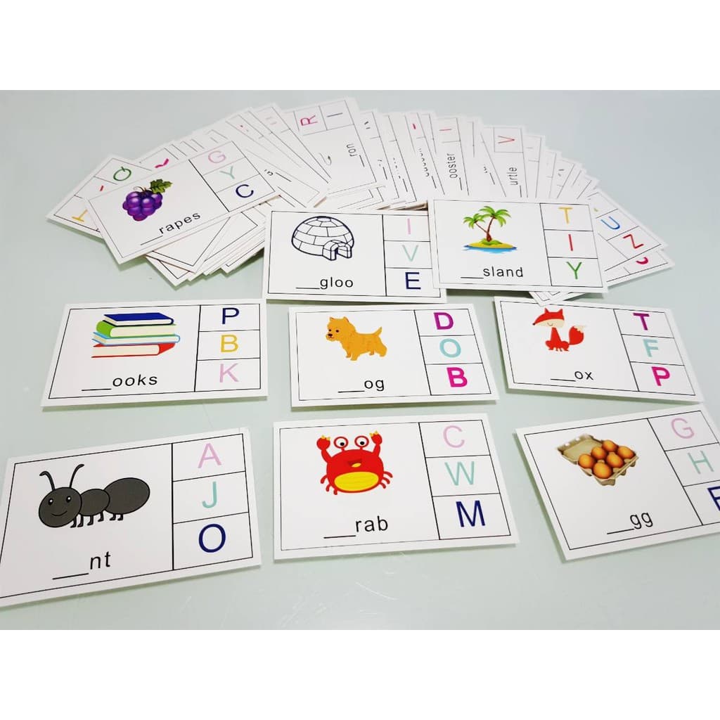 การ์ดกิจกรรม Phonics Beginning Letter Sound แฟรชการ์ด รูปที่ 4