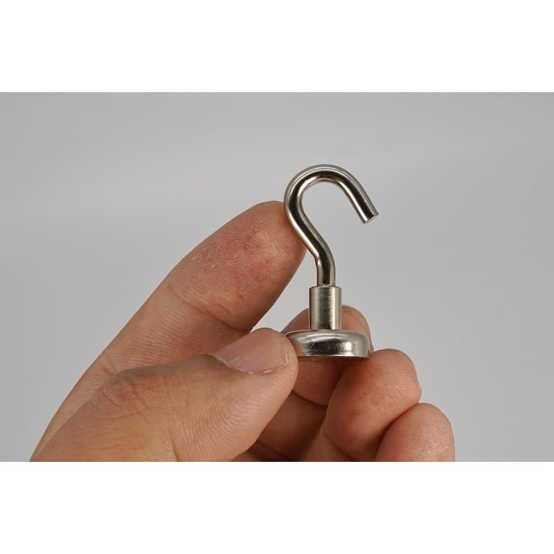 แพ็ค 3 ตัว แม่เหล็กตะขอ Hook Magnet ตะขอแม่เหล็กทรงพลัง ตะขอเกี่ยว แขวนกุญแจ รูปที่ 4