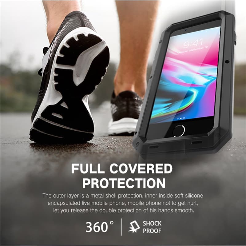 Heavy Duty ป้องกัน Doom Armor โลหะอลูมิเนียมเคสโทรศัพท์สําหรับ iPhone 11 Pro MAX กรณีกันกระแทกฝาครอบกันฝุ่น รูปที่ 3