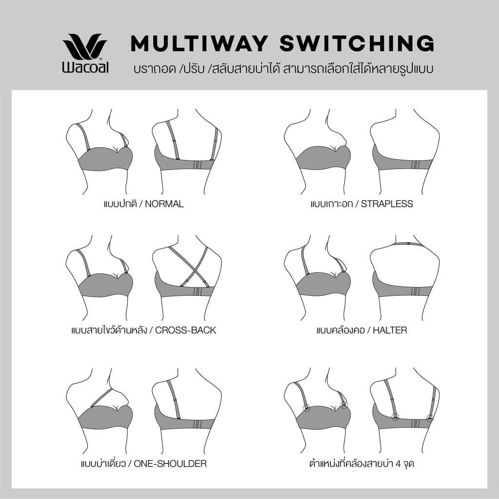 Wacoal Curve Diva เสื้อชั้นใน Seamless รุ่น WB7939 สีดำ รูปที่ 6