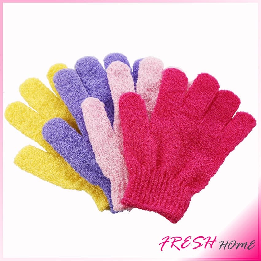 ถุงมืออาบน้ำ ถุงมือขัดผิวอาบน้ำ ขจัดเซลล์ผิวเก่า Glove-style bath towel รูปที่ 9