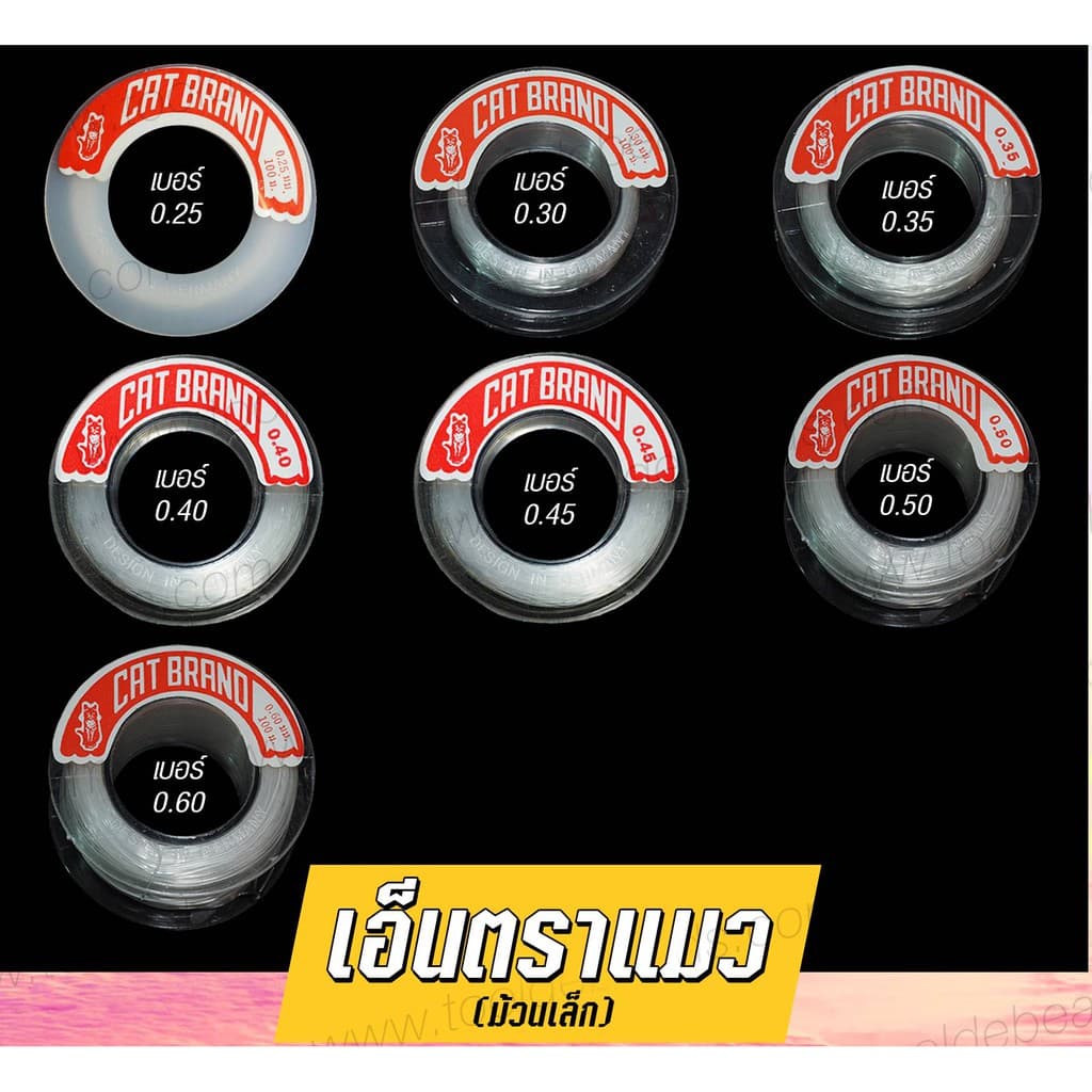 เอ็นตราแมว ม้วนเล็ก เอ็นไม่ยืด สีใส รูปที่ 1