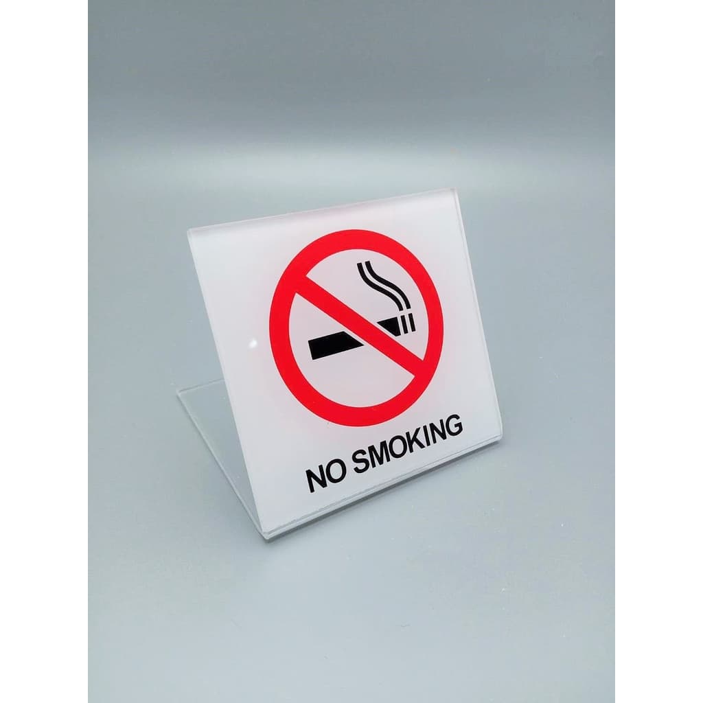 ป้ายห้ามสูบบุหรี่ แบบมีข้อความ No Smoking รูปที่ 1