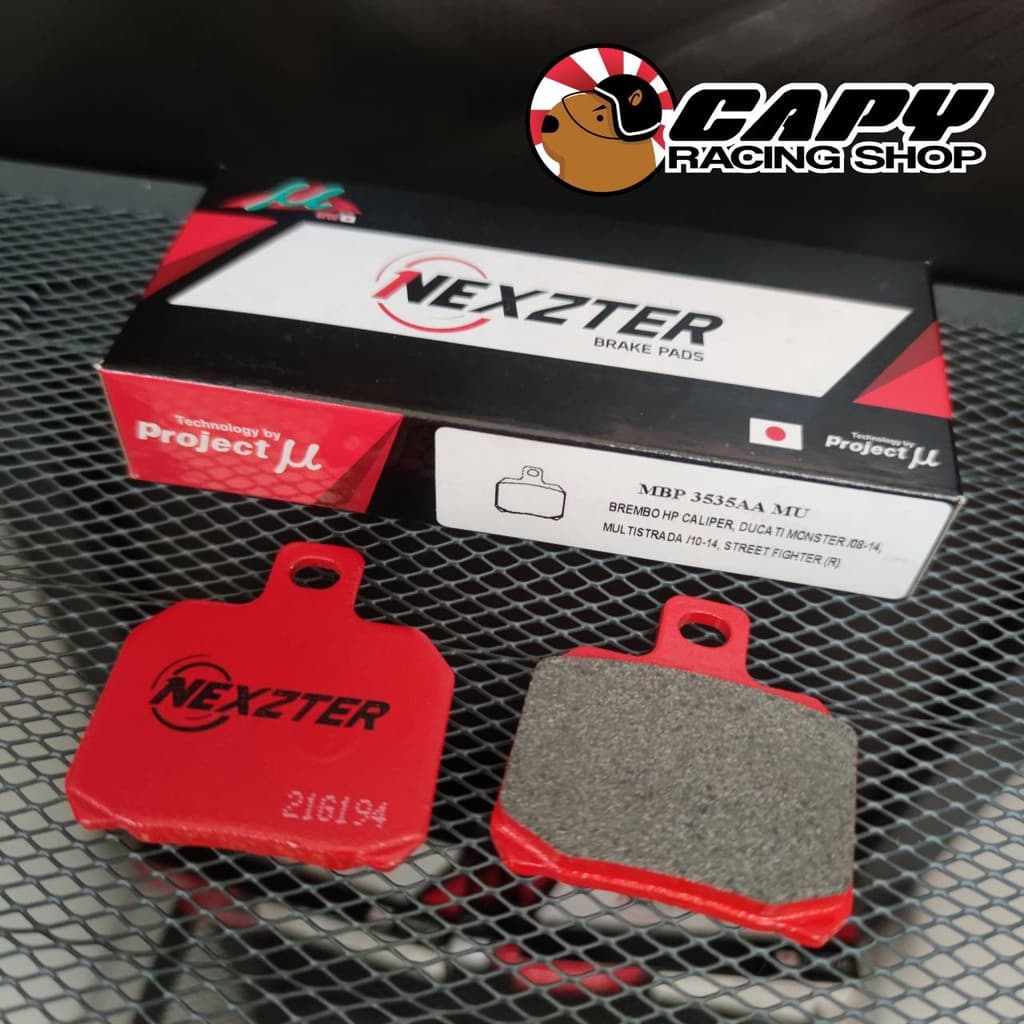 ผ้าเบรค Nexzter Brembo ทุกแบบ สำหรับ ปั้ม 4pot หูชิด ปักข้าง M4,M32,M50,GP4RX,stylema รูปที่ 6