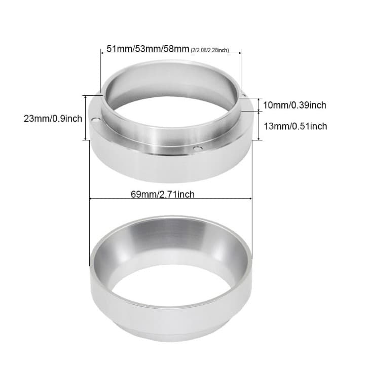 แหวนครอบด้ามชงกาแฟ แหวนครอบโดสกาแฟ Coffee Dosing Ring Aluminium รูปที่ 5