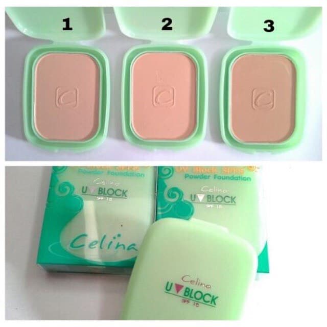 CELINA OIL FREE UV BLOCK SPF 15 POWDER FOUNDATION แป้ง แป้งพัฟ เซลิน่า ออย ฟรี ยูวี บล็อค ตัวจริง รีฟิล รูปที่ 2