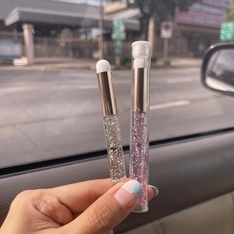 แปรงทาลิปฟุ้ง แปรงเบลนด์ลิป หัวกลม แบบพกพา ขนาด ความยาว 12.2 cmความกว้าง 1.1cm ความยาวขนแปรง 0.8cm รูปที่ 9