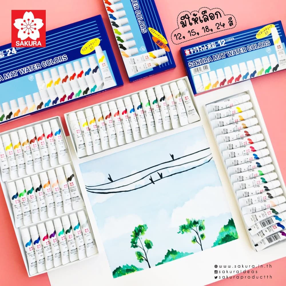 SAKURA สีน้ำ SAKURA Mat Water Colors สีซากุระ รหัส EMW รูปที่ 7