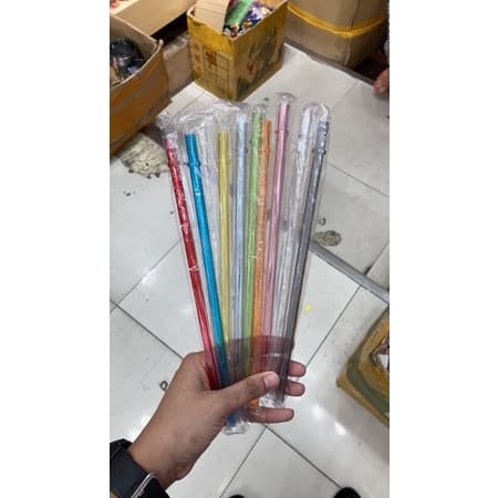 โปร หลอดพลาสติกใส ใช้ดูดนำ้ มี 9 สี ให้เลือก ใช้กับ 20ออนซ์ รูปที่ 4