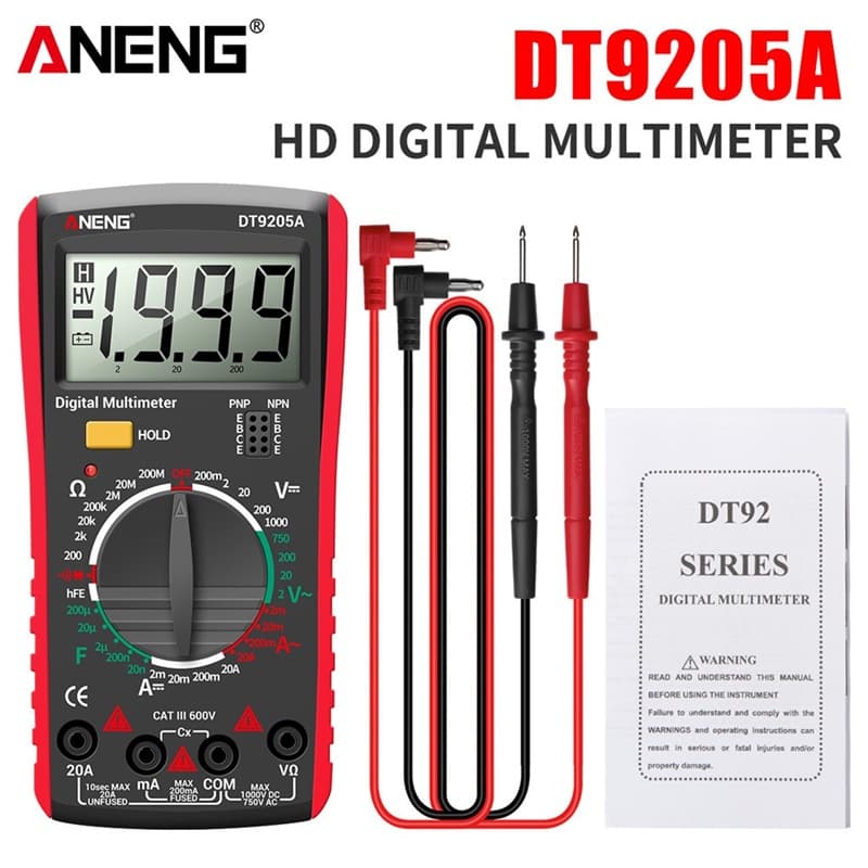 มัลติมิเตอร์ DT9205A มัลติมิเตอร์ดิจิตอล มิตเตอร์วัดไฟ วัดกระแสไฟ ดิจิตอลมัลติมิเตอร์ มิตเตอร์วัดไฟดิจิตอล multimeter รูปที่ 6