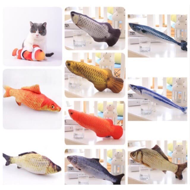 Thai.th ของเล่นแมวตุ๊กตาแคทนิป ปลาแคทนิป ของเล่นแมวไม่มีมอเต้อ แคทนิป 20 CM YZKL รูปที่ 4