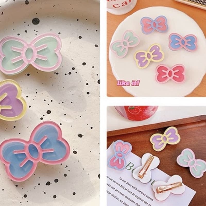 Cute 087 กิ๊บติดผม กิ๊บหนีบผมโบว์แสนหวาน สไตล์เกาหลี รูปที่ 4