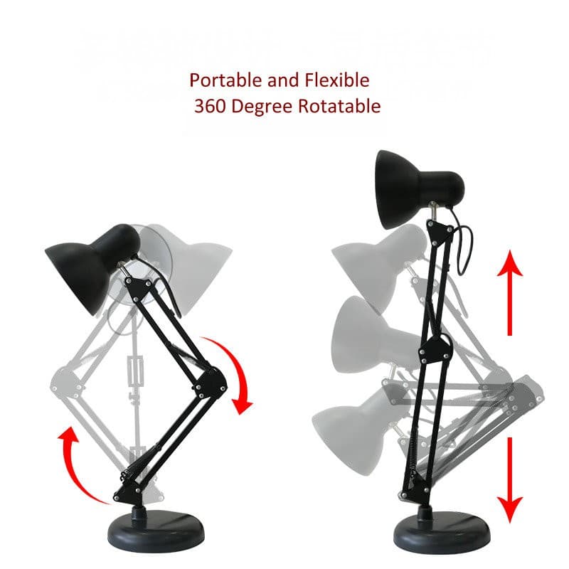 Table lamp - โคมไฟ โคมไฟตั้งโต๊ะ อ่านหนังสือ แบบตั้งพื้นพับเก็บได้ ใช้กับหลอดไฟขั้ว E27 มีให้เลือก3สี รูปที่ 7