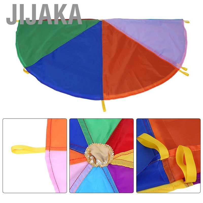 Jijaka 2m Kids Rainbow Parachute การพัฒนาเกมกลางแจ้งกิจกรรมการออกกำลังกายกีฬา รูปที่ 3