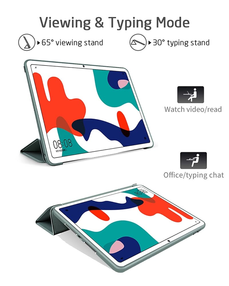 กรณี Huawei MatePad T10s 10.1" AGS3-L09/AGS3-W09 2022 Folding Stand Cover for Huawei T10 9.7" AGR-L09/W09 กรณีซิลิโคนที่ยืดหยุ่นนุ่ม TPU รูปที่ 4
