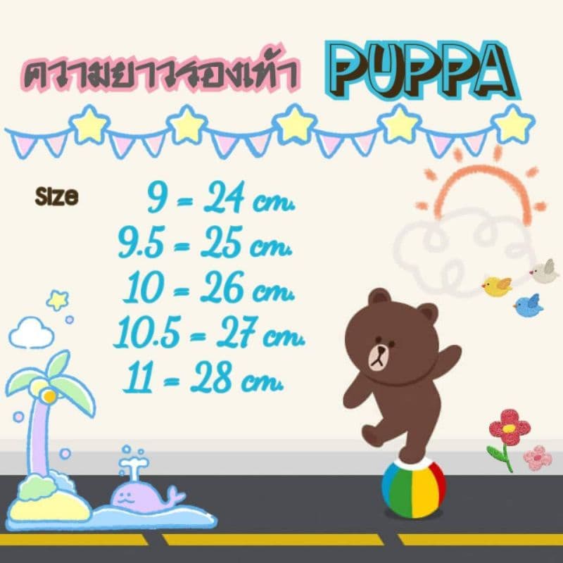 NFshoes ถูกสุดสีพิเศษ แท้ 100% puppa ปุ๊บป้า แตะฟองน้ำสีทูโทน ครบสี รูปที่ 5