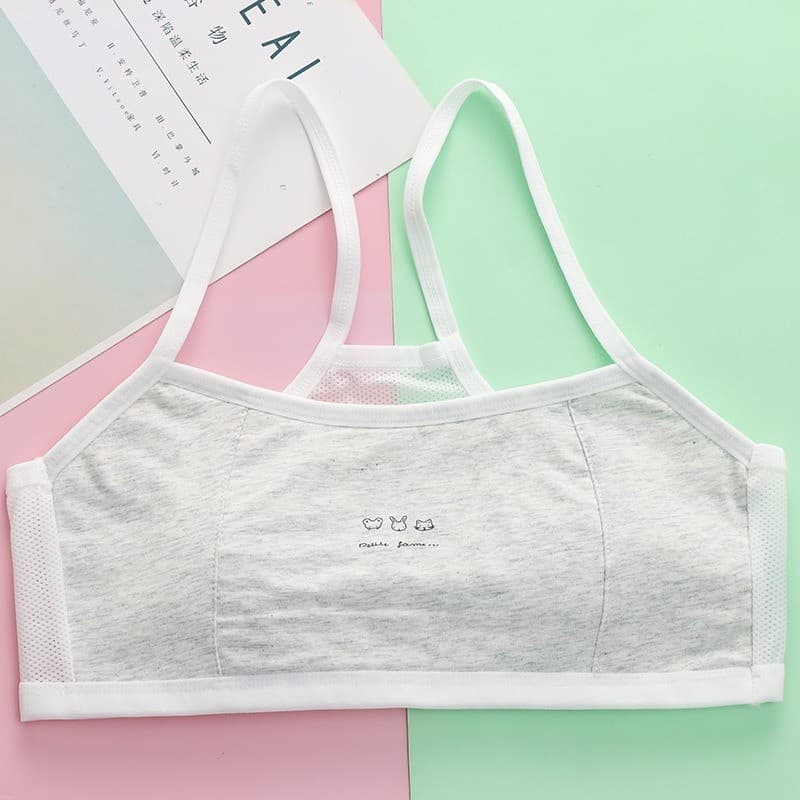 เสื้อซับในเด็ก ชุดชั้นในเด็ก ครึ่งตัวแบบสวม สีพื้น ชั้นในเด็กผู้หญิง บราเด็กสาว สายเดี่ยว ใส่สบาย September27_th รูปที่ 3