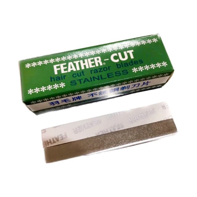 ใบมีดโกน ขนนก คมเดียว สเตนเลส ใบมีด 12 ชิ้น Feather Cut Stainless ใบมีดขนนก รูปที่ 2