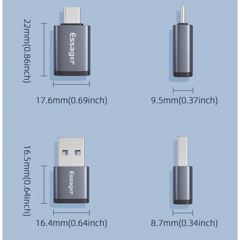 ถูกจริง/ Essager หัวแปลง TypeC To USB 3.0 รองรับ OTG 5Gbps Adapter TypeC / UBS / Micro รูปที่ 7
