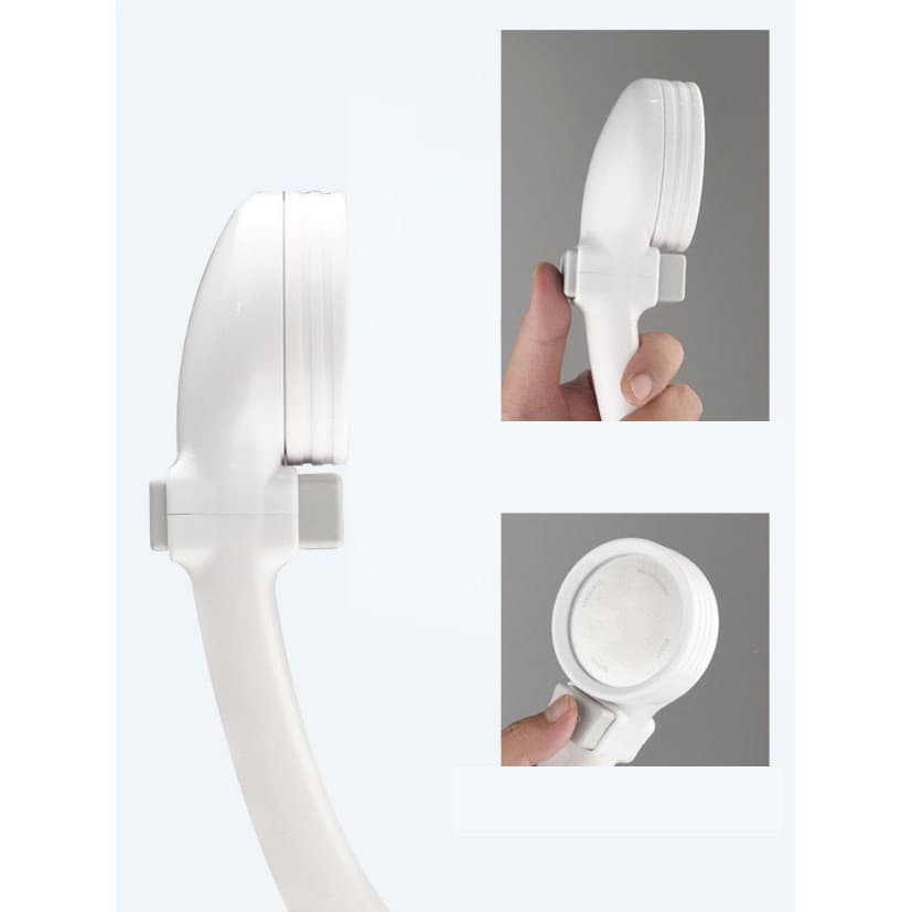 ฝักบัวอาบน้ำรุ่นใหม่ ) เพิ่มแรงดัน สีขาว มีปุ่มกด รูปที่ 4