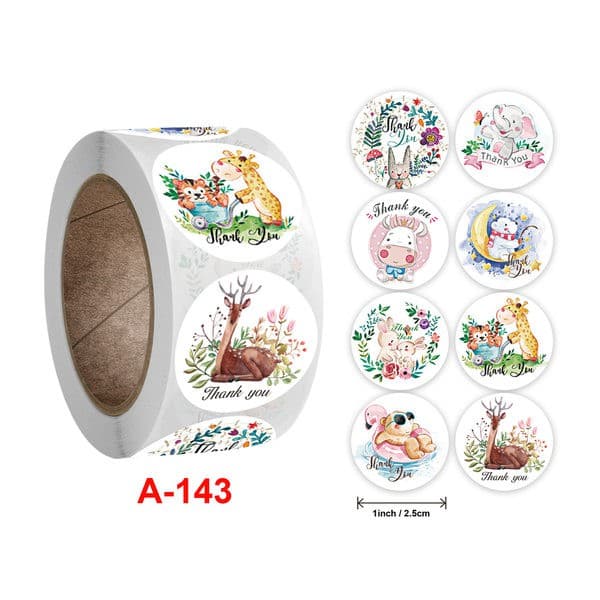 สติ๊กเกอร์ขอบคุณ Thankyou Sticker ม้วนละ 500 ดวง รูปที่ 2