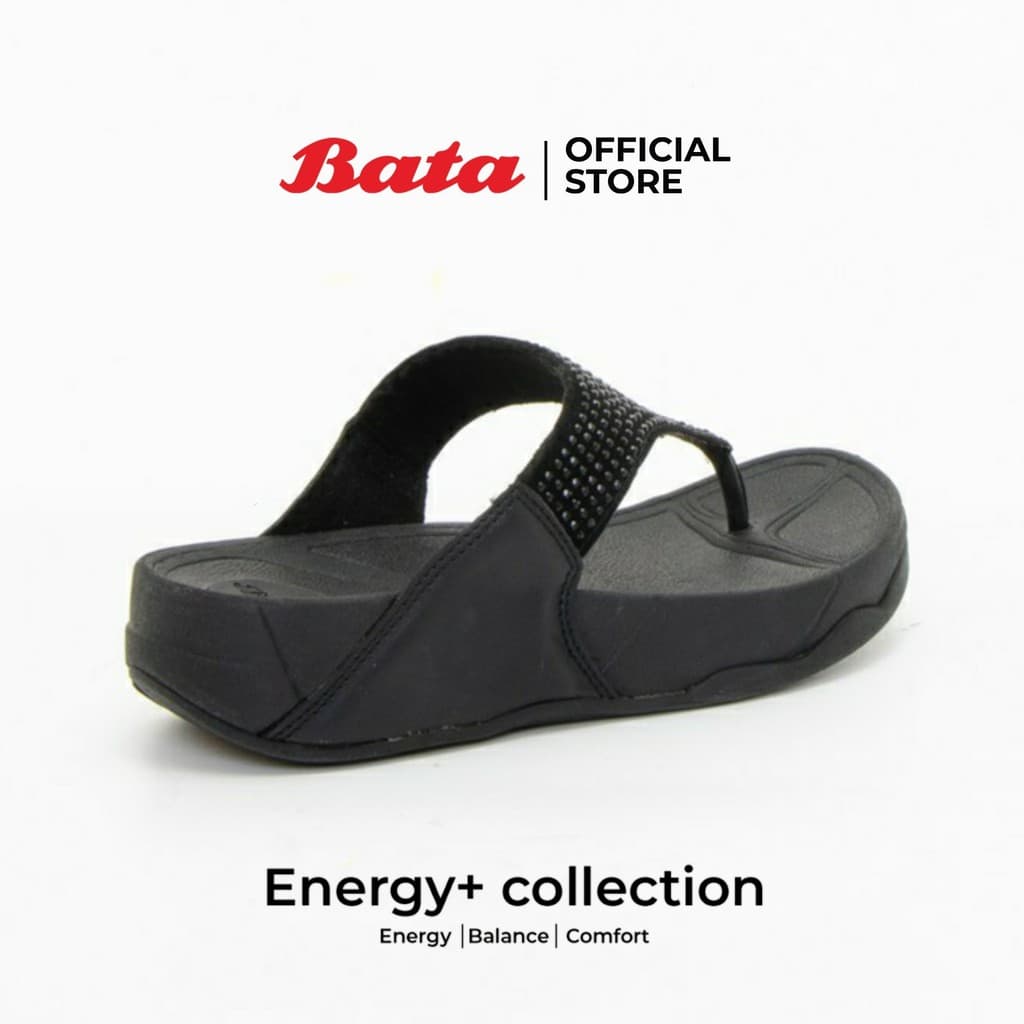 Bata Energy+ รองเท้าแตะแบบหูหนีบ รองรับน้ำหนักเท้าได้ดี รุ่น SUNTA สีดำ รหัส 6716354 Size 3-8UK รูปที่ 4