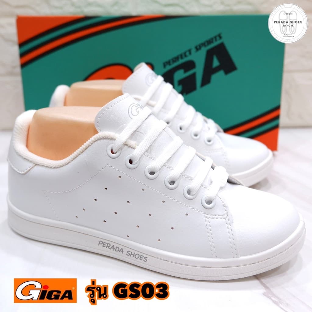 GIGA รุ่น GS03 รองเท้าพละ รองเท้าผ้าใบ แบบหนัง ไซส์ 36-41 รูปที่ 1