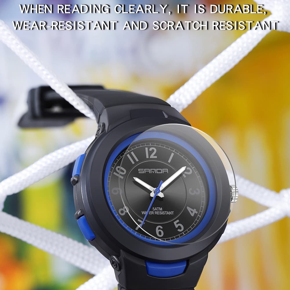Sanda 2022 นาฬิกาข้อมือสปอร์ต กันน้ํา สีพื้น สําหรับเด็กผู้ชาย ผู้หญิง 6095-14 รูปที่ 7